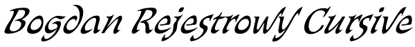 Bogdan Rejestrowy Cursive Font