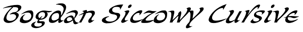 Bogdan Siczowy Cursive Font