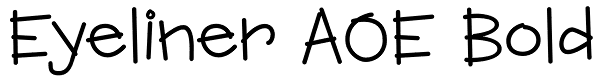 Eyeliner AOE Bold Font