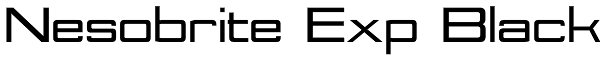 Nesobrite Exp Black Font