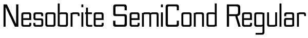 Nesobrite SemiCond Regular Font