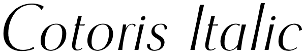 Cotoris Italic Font