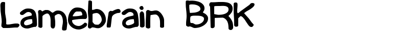 Lamebrain BRK Font