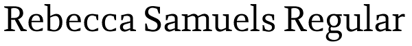 Rebecca Samuels Regular Font