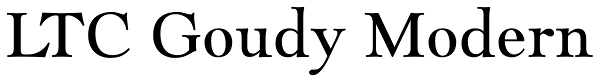 LTC Goudy Modern Font