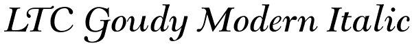 LTC Goudy Modern Italic Font