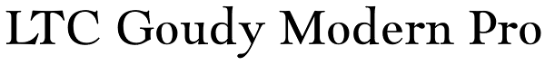 LTC Goudy Modern Pro Font