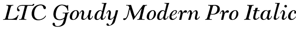 LTC Goudy Modern Pro Italic Font