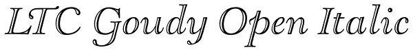 LTC Goudy Open Italic Font