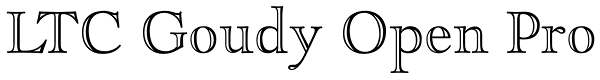 LTC Goudy Open Pro Font