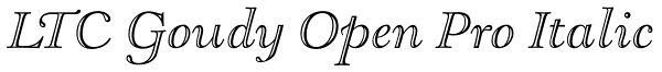 LTC Goudy Open Pro Italic Font