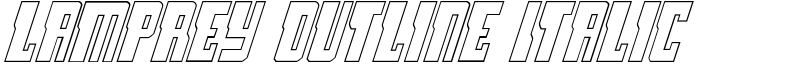 Lamprey Outline Italic Font