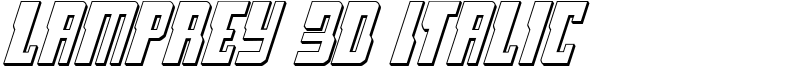 Lamprey 3D Italic Font