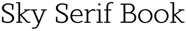 Sky Serif Book Font