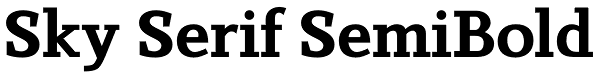 Sky Serif SemiBold Font