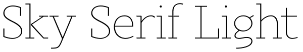 Sky Serif Light Font