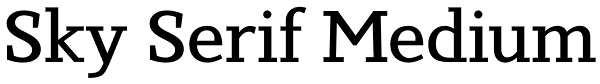 Sky Serif Medium Font