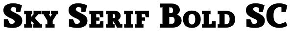 Sky Serif Bold SC Font