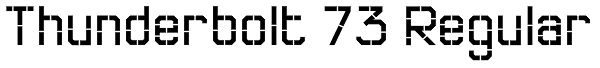 Thunderbolt 73 Regular Font