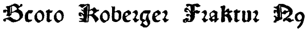 Scoto Koberger Fraktur N9 Font