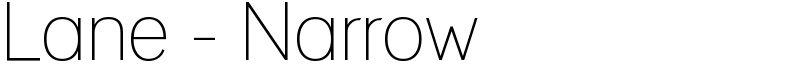 Lane - Narrow Font