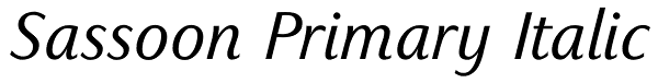 Sassoon Primary Italic Font