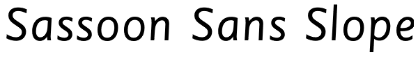 Sassoon Sans Slope Font