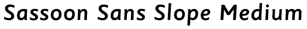 Sassoon Sans Slope Medium Font