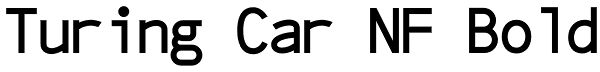 Turing Car NF Bold Font