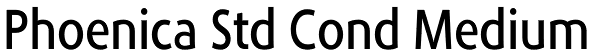 Phoenica Std Cond Medium Font