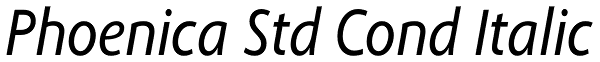 Phoenica Std Cond Italic Font