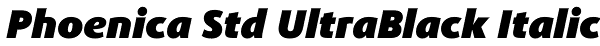 Phoenica Std UltraBlack Italic Font
