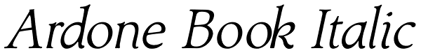 Ardone Book Italic Font