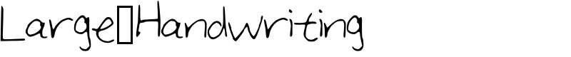 Large_Handwriting Font