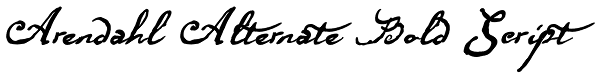 Arendahl Alternate Bold Script Font