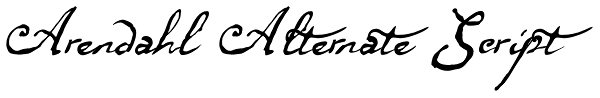 Arendahl Alternate Script Font