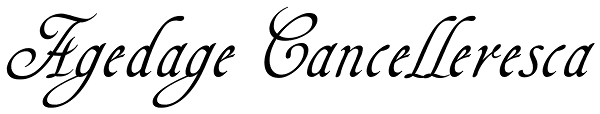 Agedage Cancelleresca Font