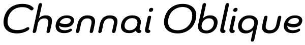 Chennai Oblique Font