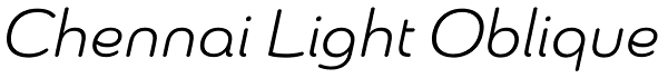 Chennai Light Oblique Font