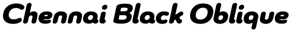 Chennai Black Oblique Font