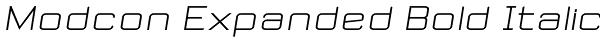Modcon Expanded Bold Italic Font