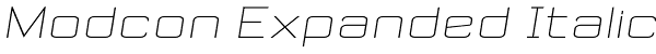 Modcon Expanded Italic Font