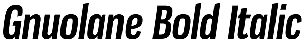 Gnuolane Bold Italic Font