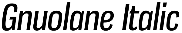 Gnuolane Italic Font