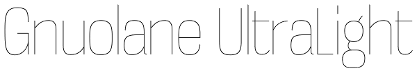 Gnuolane UltraLight Font