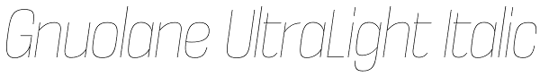 Gnuolane UltraLight Italic Font