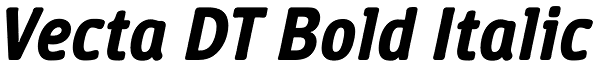 Vecta DT Bold Italic Font