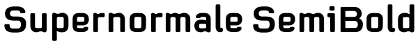 Supernormale SemiBold Font