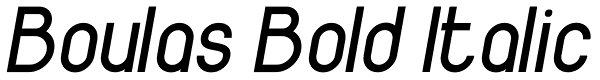 Boulas Bold Italic Font