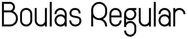 Boulas Regular Font